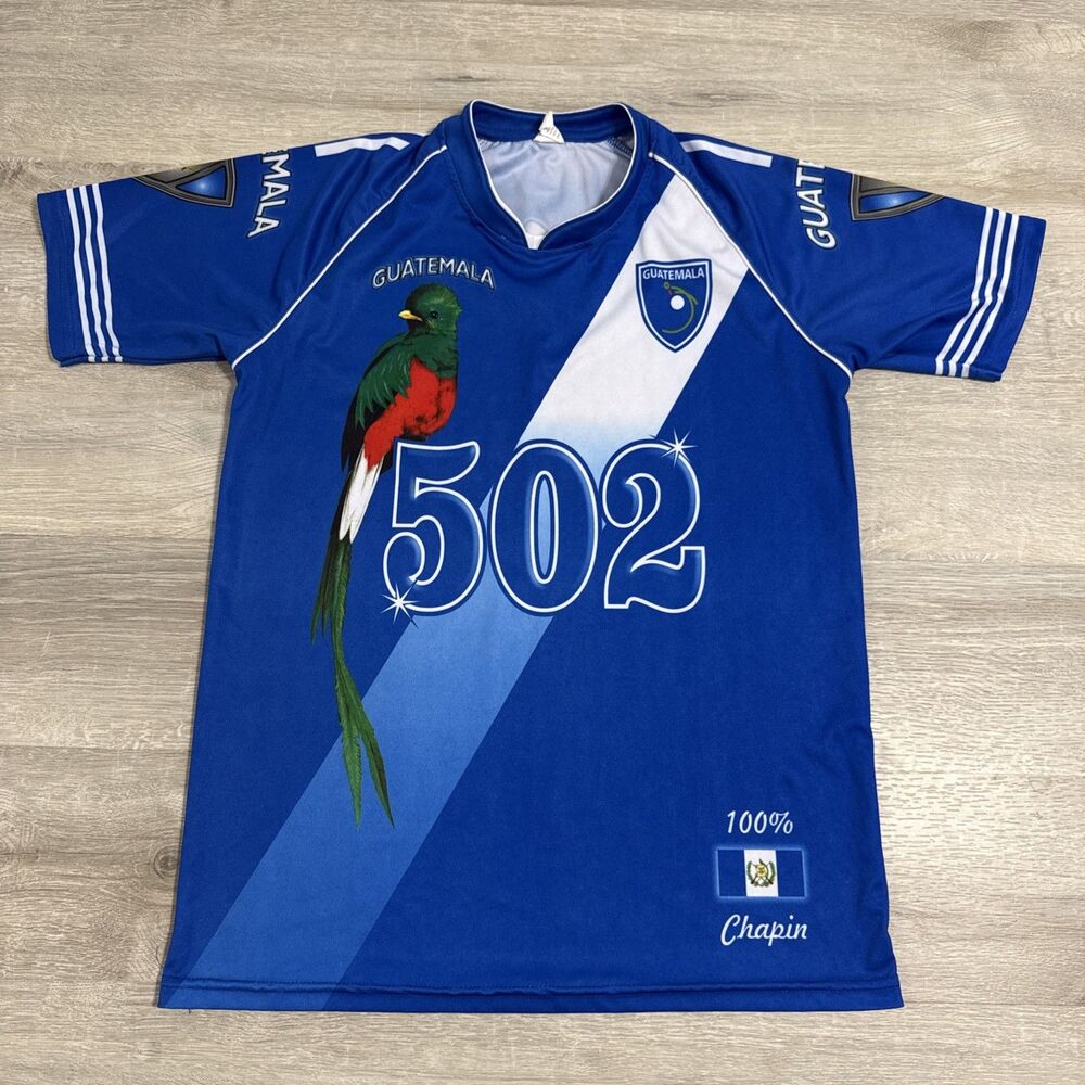 Guatemala Soccer Jersey 502 Quetzal Chapin Men’s Small Blue White